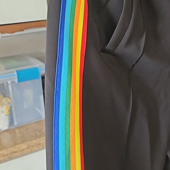 Palm Angels Black Track Suit with Rainbow Striping - Picture 3 of 5